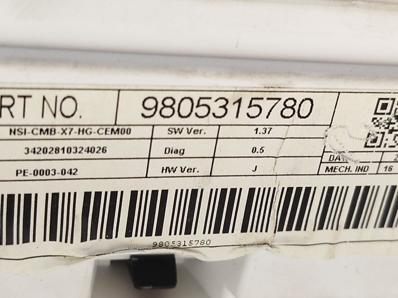 Recambio de cuadro instrumentos para citroën c5 berlina millenium referencia OEM IAM 9805315780 9809867480 