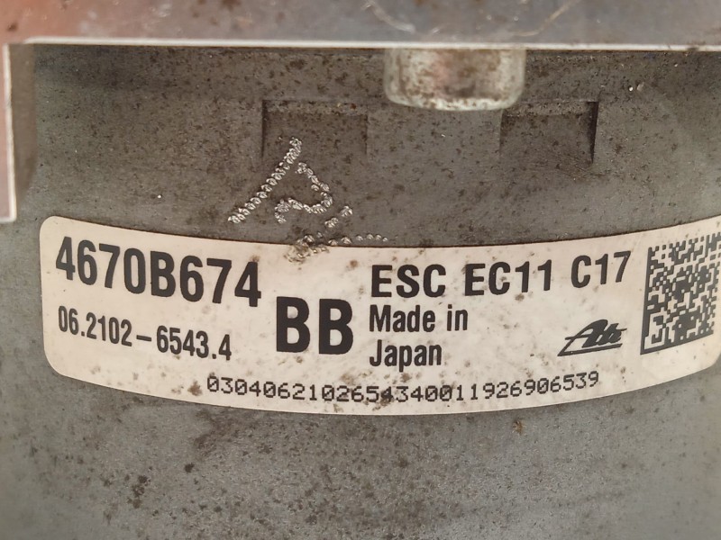 Recambio de abs para mitsubishi asx 2.0 mivec cat referencia OEM IAM 4670B674 06210923123 06210265434