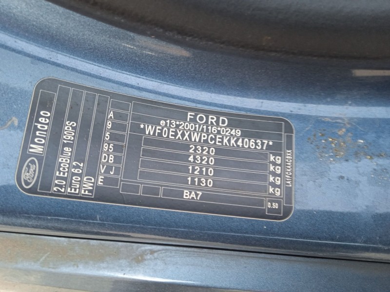 ford mondeo v hatchback (ce) del año 2019