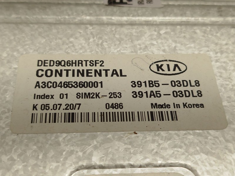 Recambio de centralita motor uce para kia niro referencia OEM IAM 391B503DL8 391B103CC3 A3C0282880201