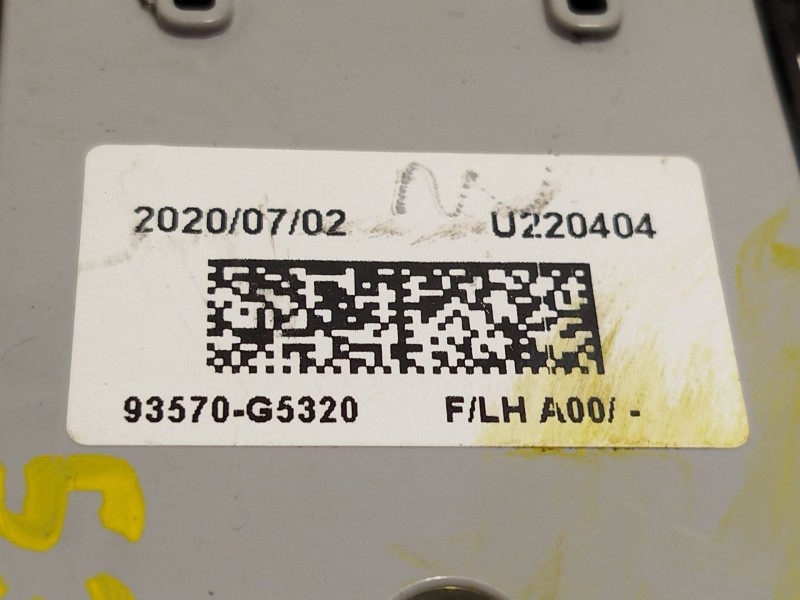 Recambio de mando elevalunas delantero izquierdo para kia niro referencia OEM IAM 93570G5320 4C74811000 