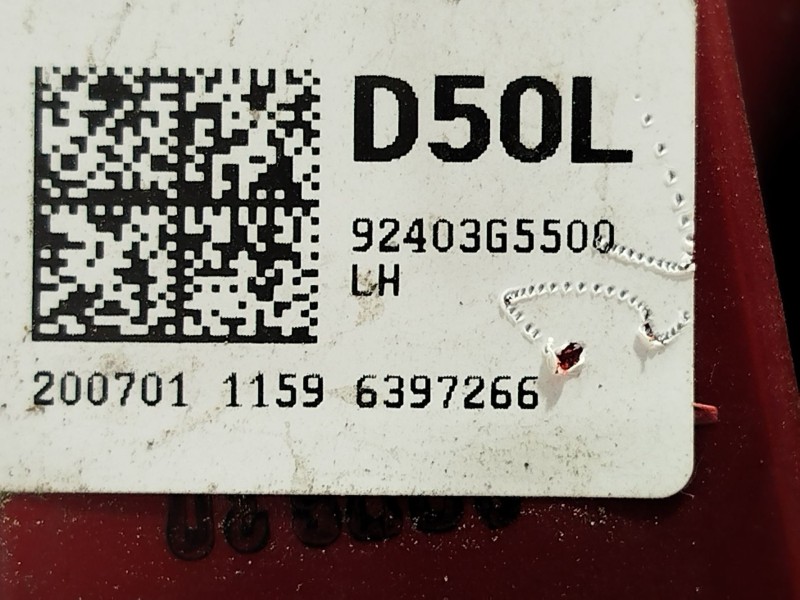 Recambio de piloto trasero izquierdo interior para kia niro referencia OEM IAM 92403G5500  