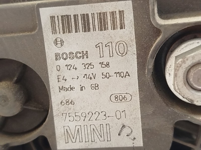 Recambio de alternador para mini mini (r50, r53) cooper referencia OEM IAM 7559223 12317559223 0124325158