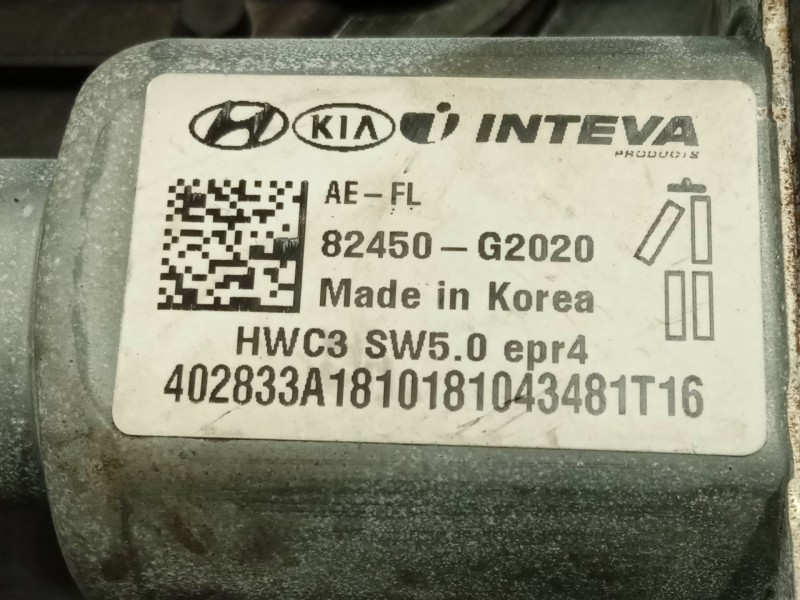 Recambio de elevalunas delantero izquierdo para hyundai ioniq (ae) 1.6 gdi hybrid referencia OEM IAM 82450G2020 82470G2030 