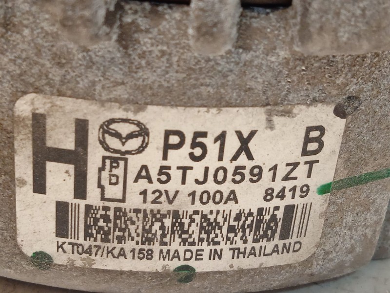 Recambio de alternador para mazda cx-3 (dk) 2.0 skyactiv-g referencia OEM IAM S55118300  A5TJ0591ZT