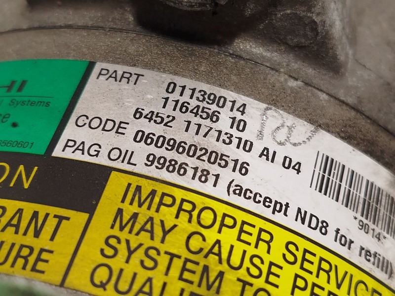 Recambio de compresor aire acondicionado para mini mini (r50, r53) cooper referencia OEM IAM 64521171310  