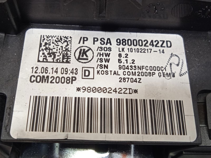 Recambio de mando intermitentes para peugeot 508 sw i (8e_) 2.0 hdi referencia OEM IAM 98000242ZD  