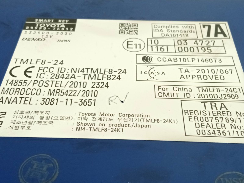 Recambio de modulo electronico para lexus ct 200h referencia OEM IAM 8999076012  2329003030