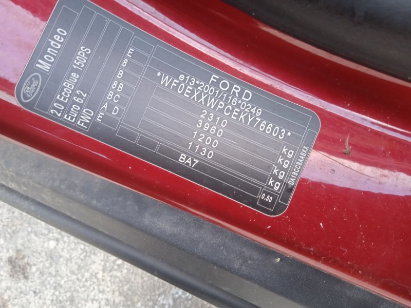 ford mondeo v hatchback (ce) del año 2019