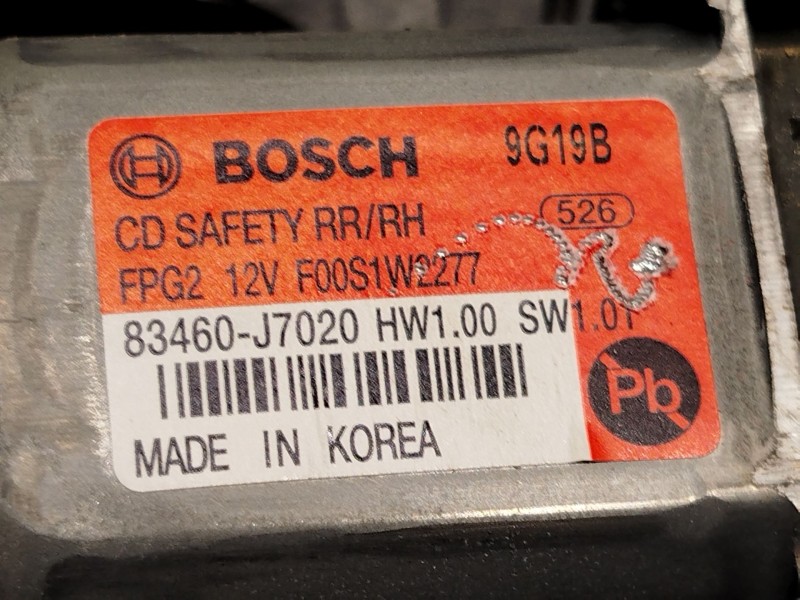 Recambio de elevalunas trasero derecho para kia xceed 1.4 tgdi cat referencia OEM IAM 83480J7310 83460J7020 F00S1W2277