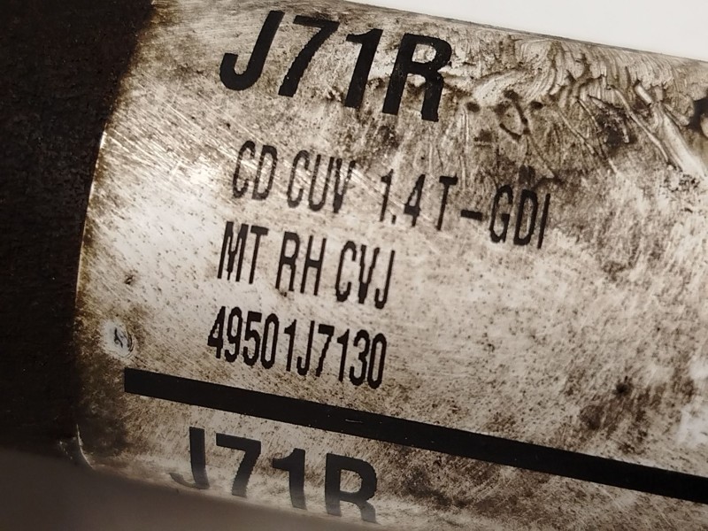 Recambio de transmision delantera derecha para kia xceed 1.4 tgdi cat referencia OEM IAM 49501J7130  