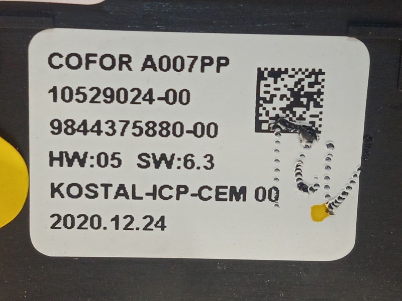 Recambio de mando climatizador para citroën c4 iii 1.2 puretech referencia OEM IAM 9844375880  