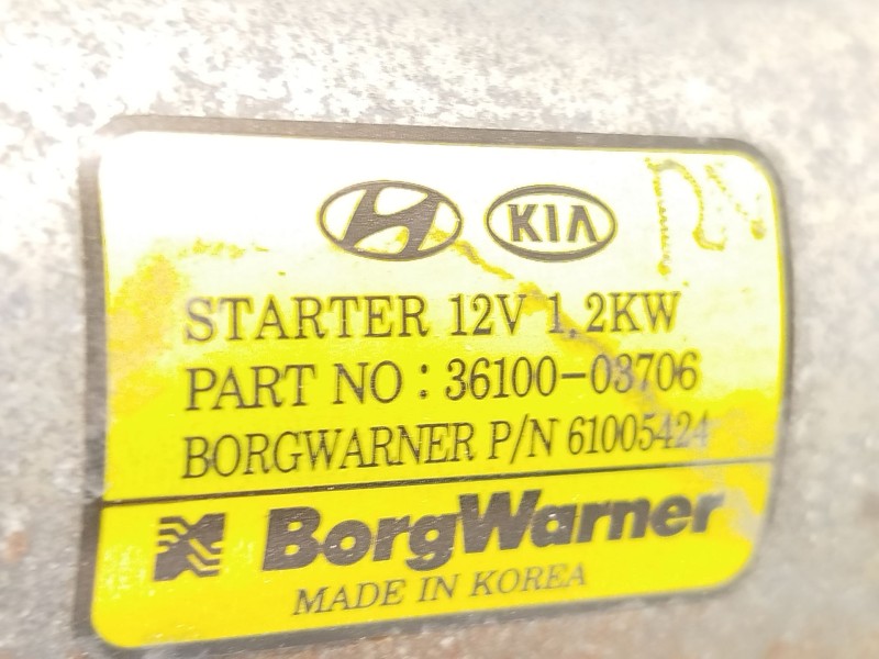Recambio de motor arranque para kia xceed 1.4 tgdi cat referencia OEM IAM 3610003706  61005424
