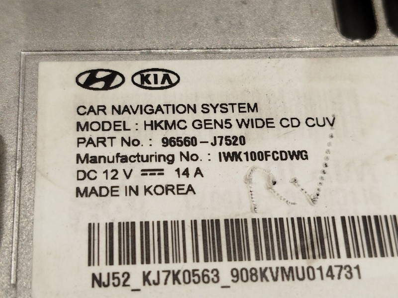 Recambio de sistema navegacion gps para kia xceed 1.4 tgdi cat referencia OEM IAM 96560J7520 96560J7520WK IWK100FCDWG
