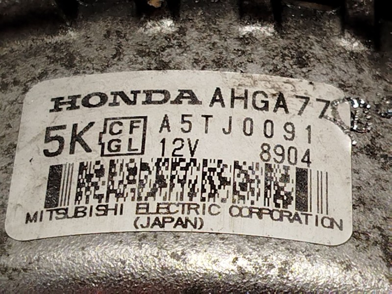 Recambio de alternador para honda jazz (ge) 1.2 cat referencia OEM IAM AHGA77 31100RB0004 A5TJ0091