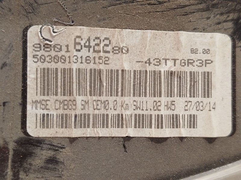 Recambio de cuadro instrumentos para peugeot partner tepee 1.6 hdi 90 referencia OEM IAM 9801642280  503001316152