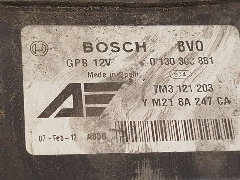 Recambio de electroventilador para seat alhambra (7v9) 1.9 tdi referencia OEM IAM 7M3121203 7M3959455A 0130303878