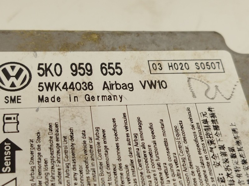 Recambio de centralita airbag para volkswagen golf vi (5k1) 2.0 tdi referencia OEM IAM 5K0959655  5WK44036