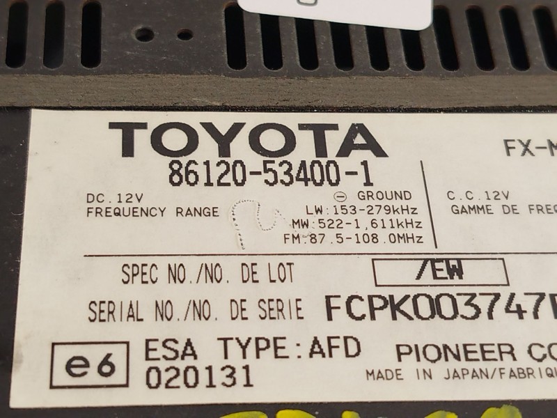 Recambio de sistema audio / radio cd para lexus is200 (ds2/is2) 220d referencia OEM IAM 8612053400  