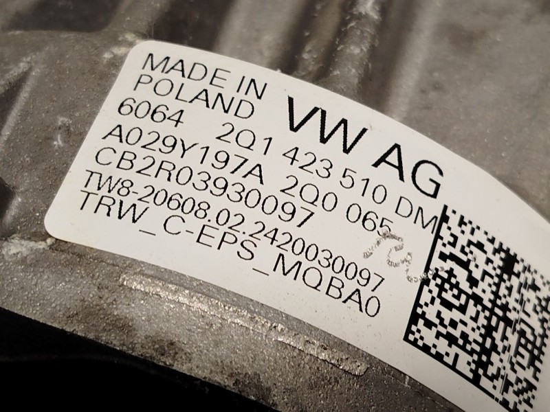 Recambio de columna direccion para seat ibiza v (kj1, kjg) 1.0 tsi referencia OEM IAM 2Q1423510DM 2Q1909144AM 