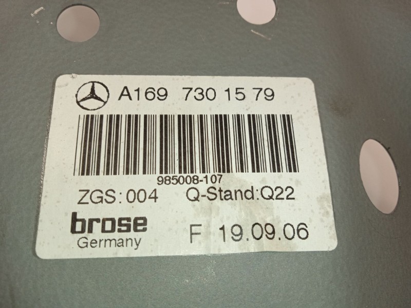 Recambio de elevalunas trasero izquierdo para mercedes-benz clase b (w245) 2.0 cat referencia OEM IAM A1697301579  