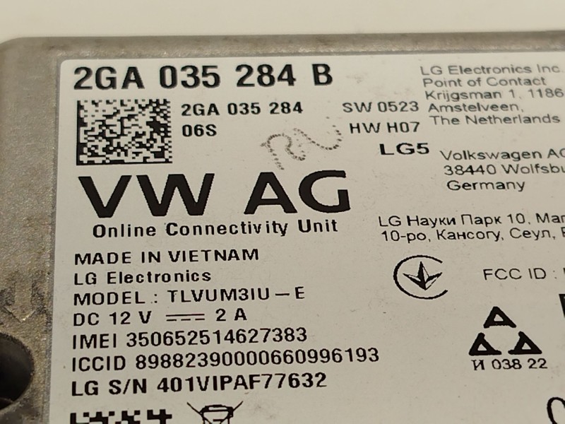 Recambio de modulo electronico para seat ibiza v (kj1, kjg) 1.0 tsi referencia OEM IAM 2GA035284B  