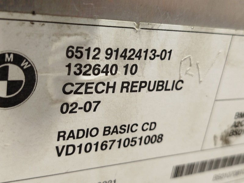 Recambio de sistema audio / radio cd para bmw x3 (e83) 2.0 d referencia OEM IAM 65129142413  