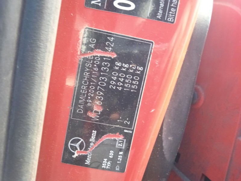 mercedes-benz vito autobús (w639) del año 2007