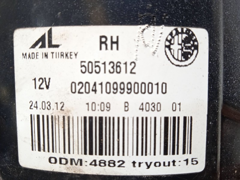 Recambio de piloto trasero derecho para alfa romeo giulietta (191) progression referencia OEM IAM 50513612  