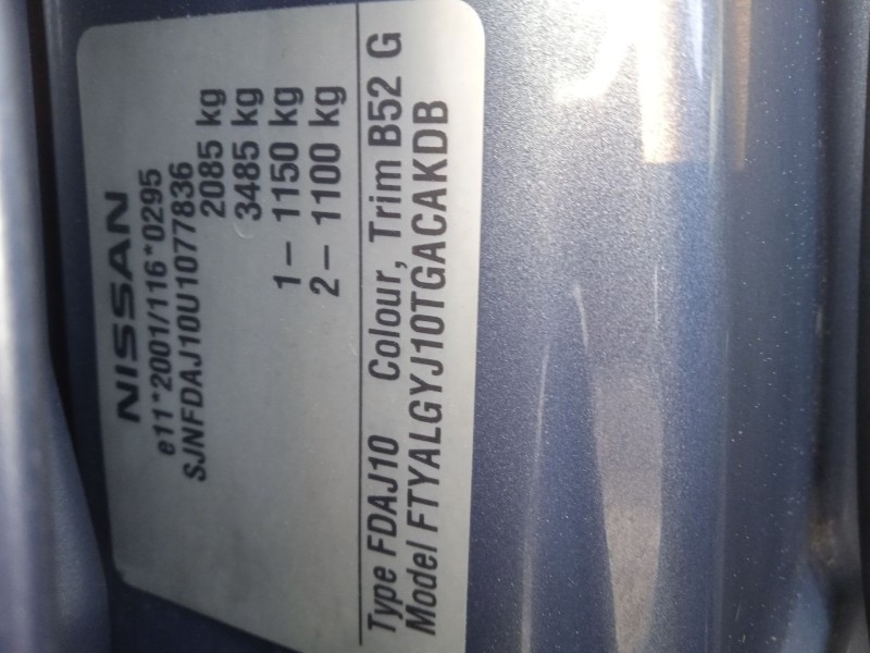 nissan qashqai i (j10, nj10) del año 2007