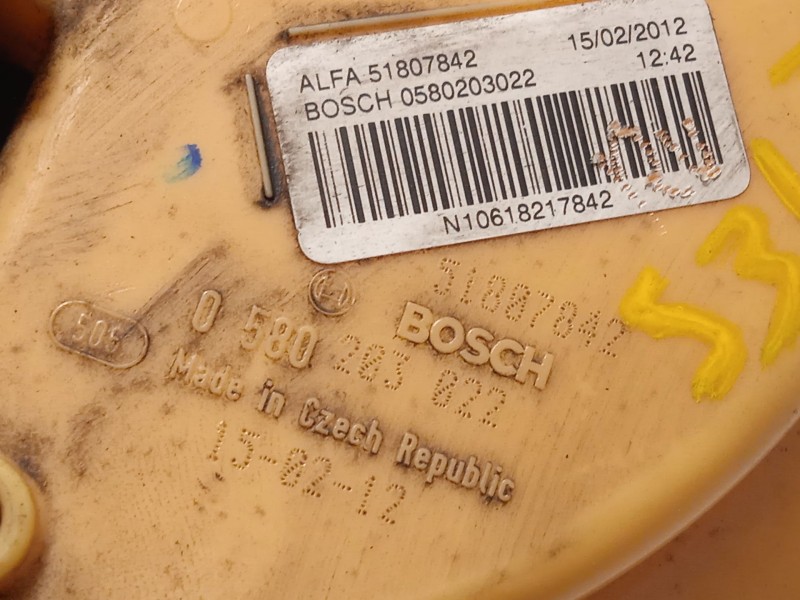 Recambio de bomba combustible para alfa romeo giulietta (191) progression referencia OEM IAM 51807842  0580203022