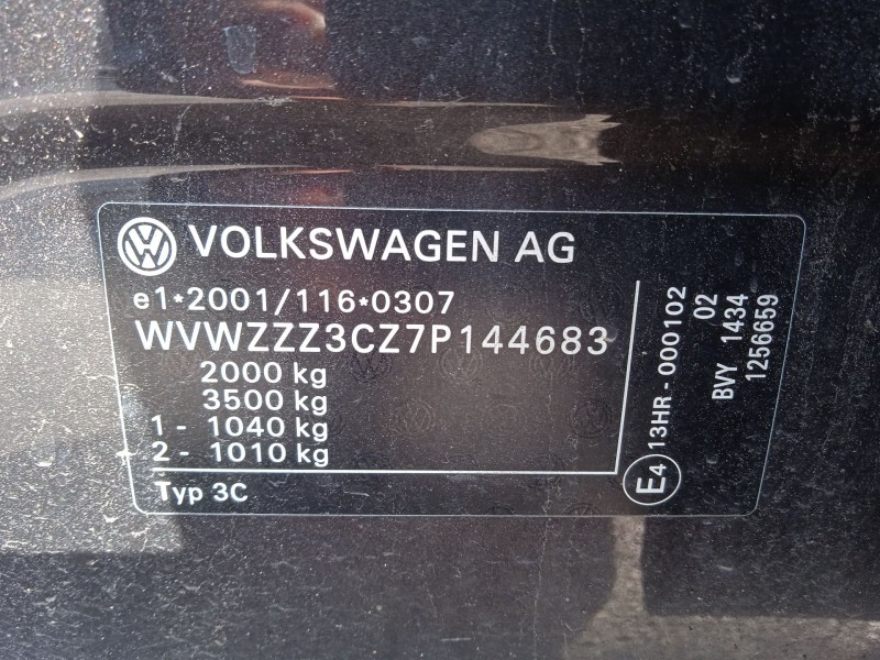 volkswagen passat b6 (3c2) del año 2007