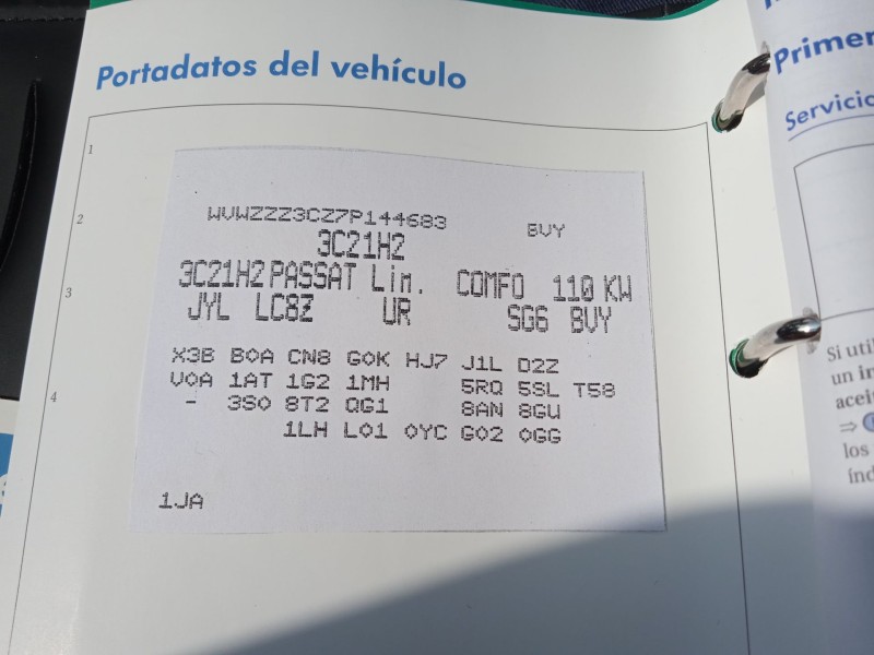 volkswagen passat b6 (3c2) del año 2007