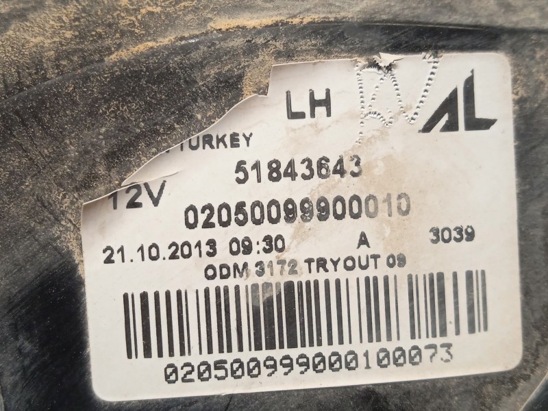 Recambio de piloto trasero izquierdo para fiat panda (312_, 319_) 0.9 (312pxg1a) referencia OEM IAM 51843643  