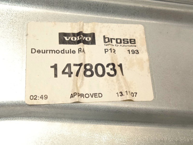 Recambio de elevalunas trasero derecho para volvo v50 (545) 2.0 d referencia OEM IAM 1478031 31253516 