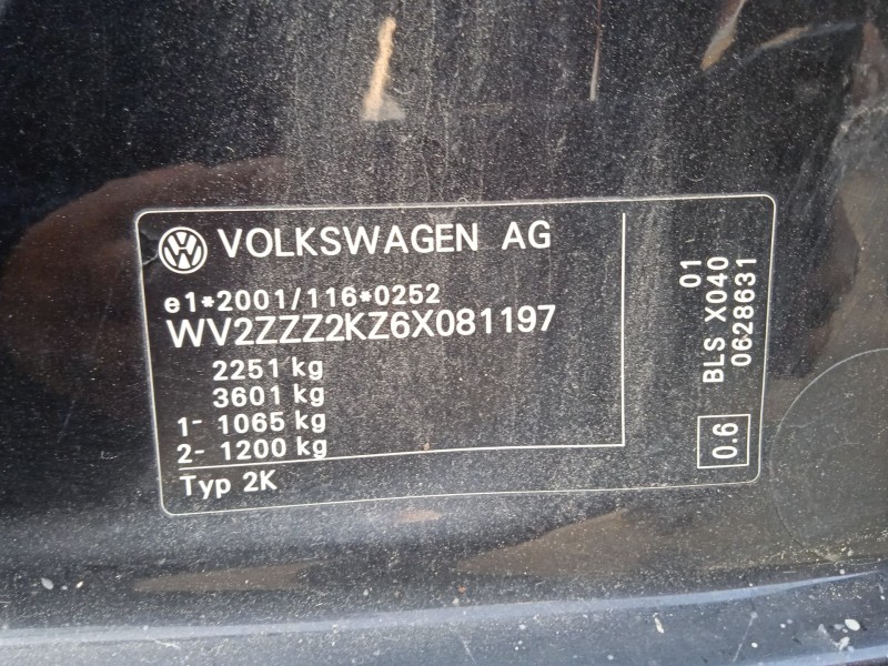 volkswagen caddy iii furgoneta/monovolumen (2ka, 2kh, 2ca, 2ch) del año 2006