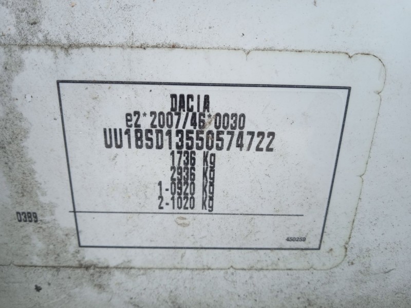 dacia dokker furgoneta/monovolumen del año 2014