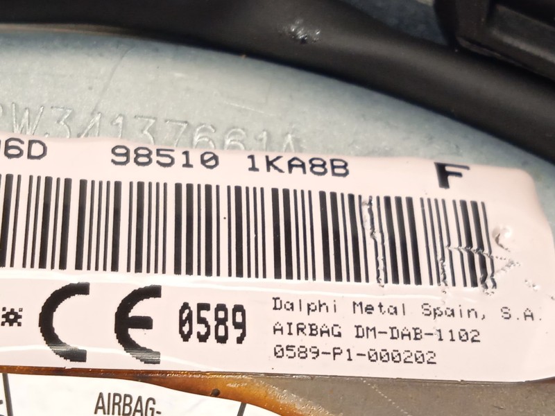 Recambio de airbag delantero izquierdo para nissan juke (f15) 1.5 dci referencia OEM IAM 985101KA8B  34137659C