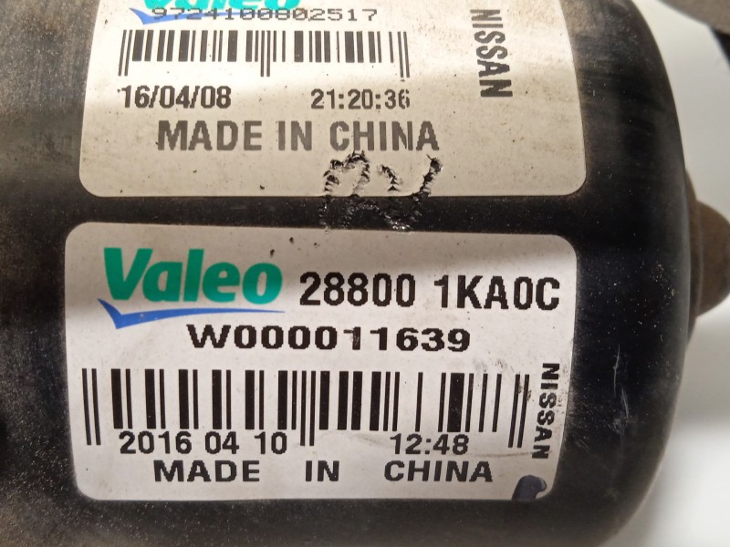 Recambio de motor limpia delantero para nissan juke (f15) 1.5 dci referencia OEM IAM 288001KA0C  W000011639