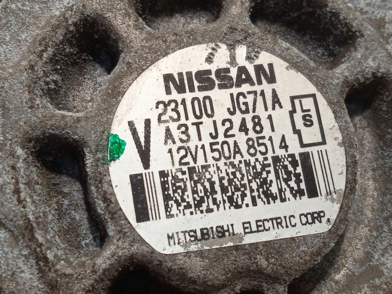 Recambio de alternador para renault koleos privilege referencia OEM IAM 23100JG71A  A3TJ2481