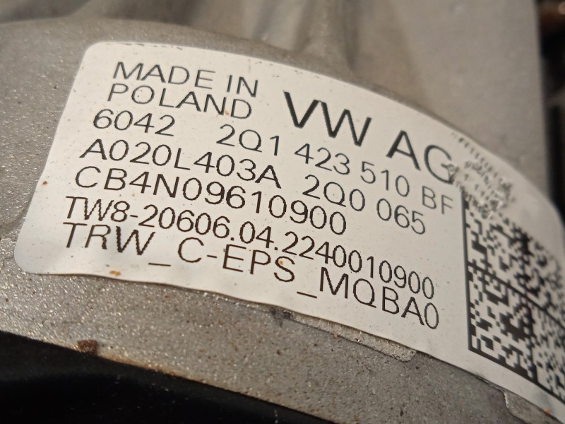 Recambio de columna direccion para volkswagen t-cross (c11, d31) 1.0 tsi referencia OEM IAM 2Q1423510BF 2Q1909144S 