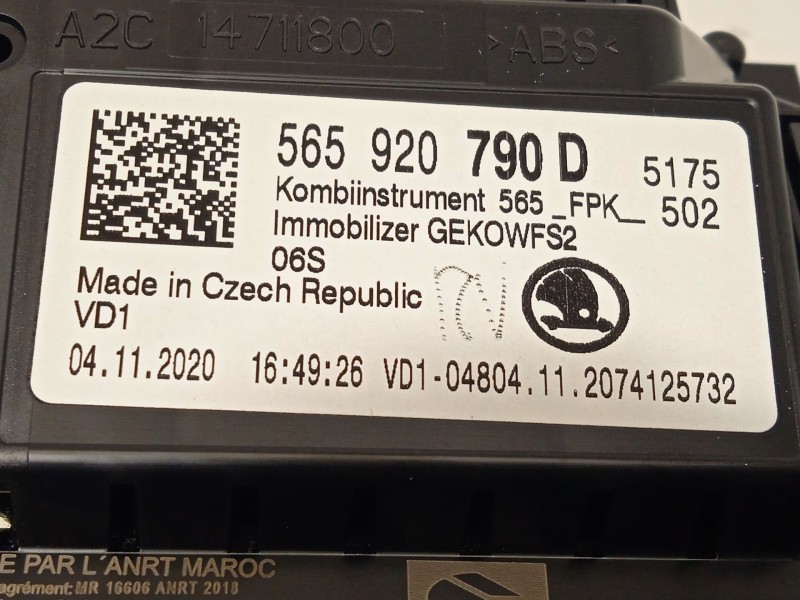 Recambio de cuadro instrumentos para skoda karoq (nu) 1.5 16v tsi act referencia OEM IAM 565920790D  