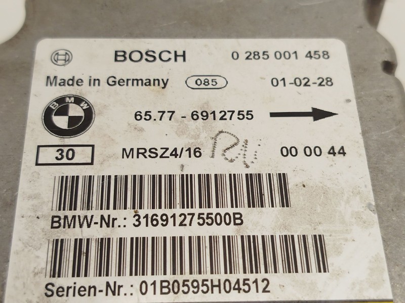 Recambio de centralita airbag para bmw x5 (e53) 3.0 i referencia OEM IAM 65776912755  0285001458