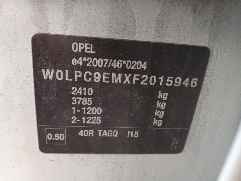 opel zafira tourer c (p12) del año 2014