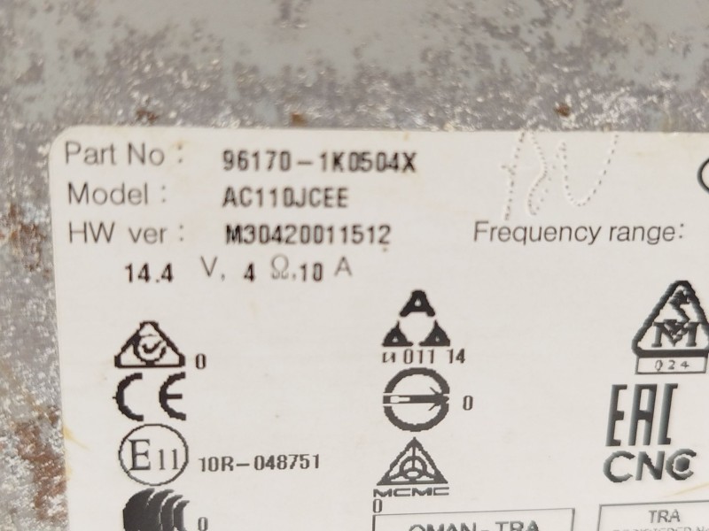 Recambio de sistema audio / radio cd para hyundai ix20 1.6 cat referencia OEM IAM 961701K0504X  