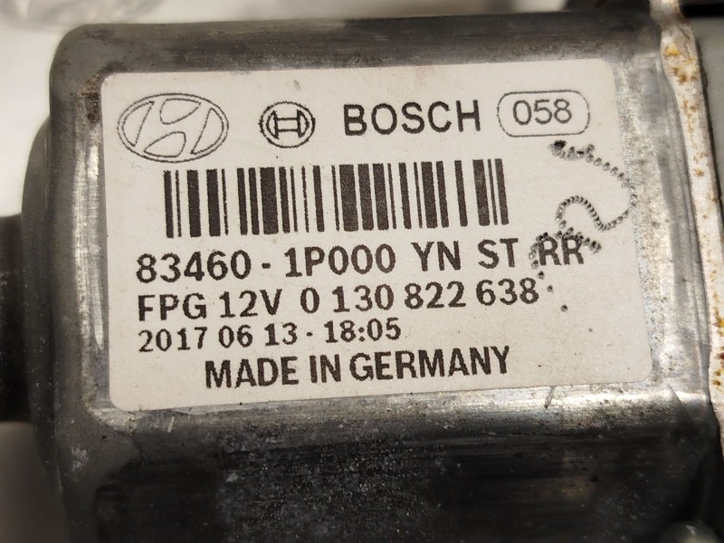 Recambio de elevalunas trasero derecho para hyundai ix20 1.6 cat referencia OEM IAM 834801K010 834601P000 