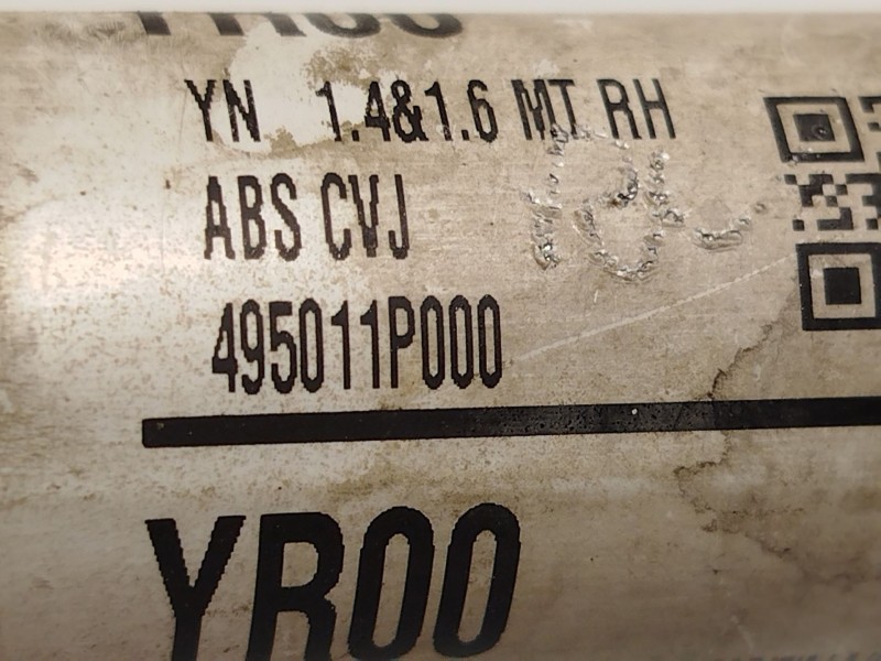 Recambio de transmision delantera derecha para hyundai ix20 1.6 cat referencia OEM IAM 495011P000  