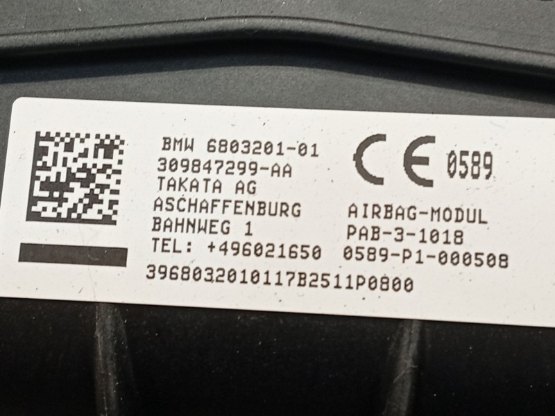 Recambio de kit airbag para bmw 2 gran tourer (f46) 216 d referencia OEM IAM 51459378900 72126803201 32306992381