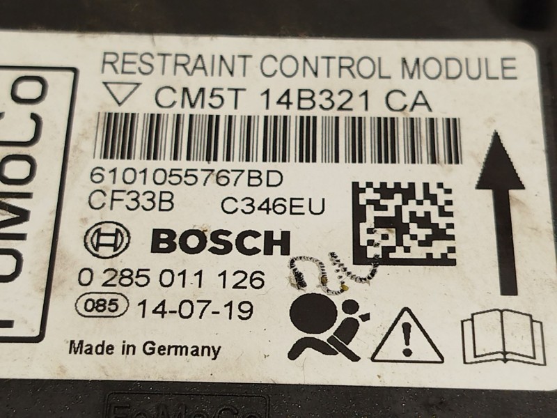 Recambio de centralita airbag para ford focus iii 1.0 ecoboost referencia OEM IAM CM5T14B321CA 1767129 0285011126