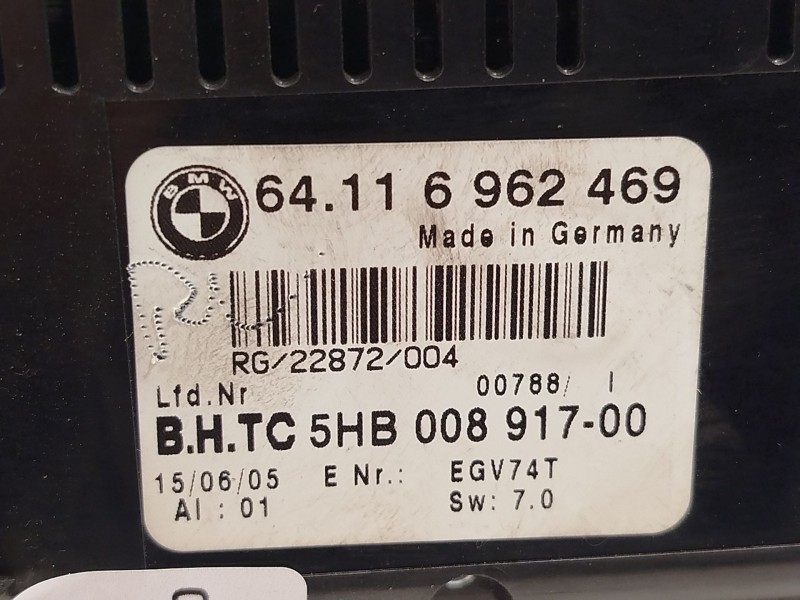 Recambio de mando climatizador para mini mini (r50, r53) cooper referencia OEM IAM 64116962469  5HB008917